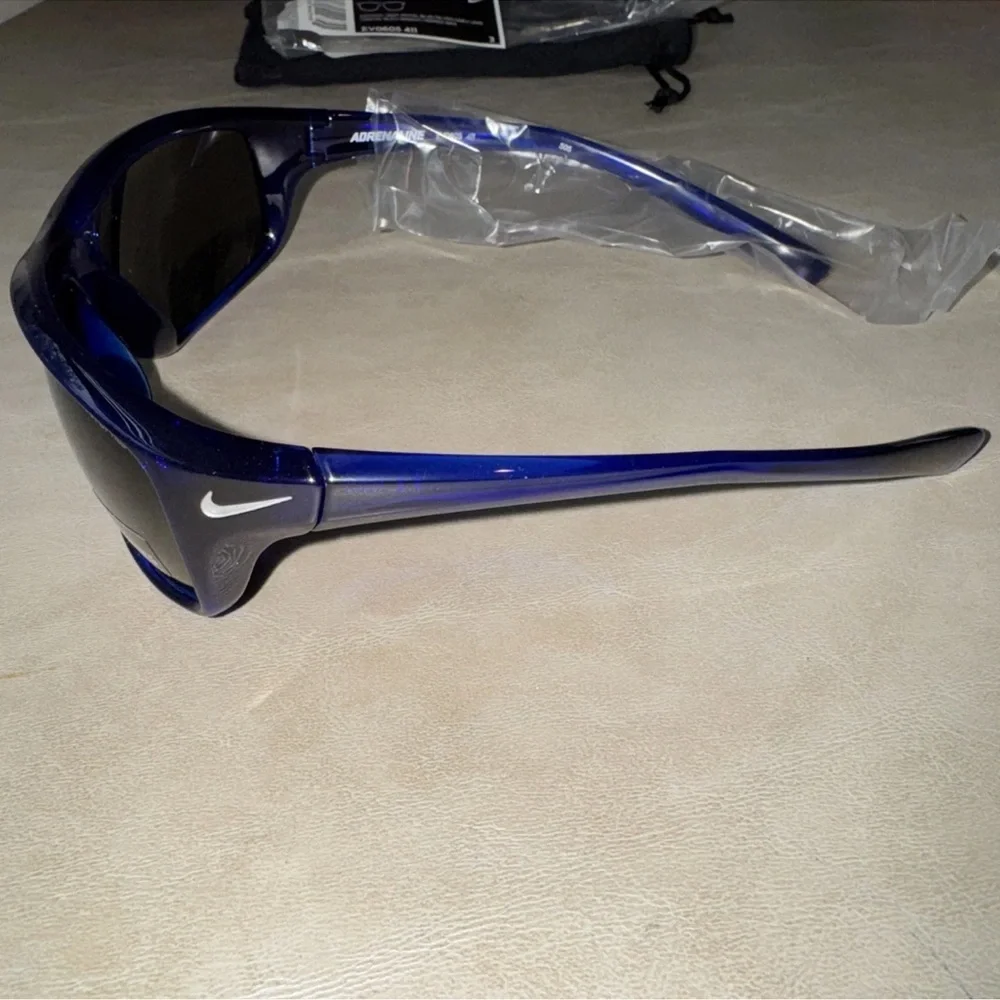 Mens Nike Adrenaline Sunglasses EVO605-411 Crystal Deep Royal Blue - Picture 4 of 6